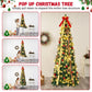 Lookfly 7.5FT Pre-Lit Christmas Tree,Green Pop Up Christmas Trees for Indoor Holiday Party Decorations