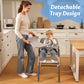 Babyeap Baby High Chair, Adjustable and Convertible Highchair for Babies and Toddlers, Foldable Design, Gray