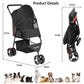 Zoolike 3 Wheel Pet Stroller Cat Dog Stroller Foldable Jogging Travel Perros Carrier for Small Medium Dogs，Puppy Stroller,Black