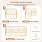 Babyeap Foldable Wooden Baby Playpen,Large Wood Play Yard for Babies and Toddlers, Baby Fence for Indoor Activity Center,47x47x23.6 Inch