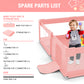 Babyeap Baby Playpen With Mat,50"x50"Play Pen for Babies and Toddlers,Play Yard With Gate for Indoor Outdoor,Pink