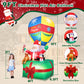 Yexmas 9FT Inflatable Christmas Santa Claus in Hot Air Balloon,Outdoor Holiday Decoration with LED Lights for Yard Lawn Garden
