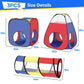 Yexmas 3 in 1 Kids Play Tent and Tunnels - Ball Pit+Crawl Tunnel+Castle Tent Playhouse Tent Set for Boys Girls Kids(No Ball)