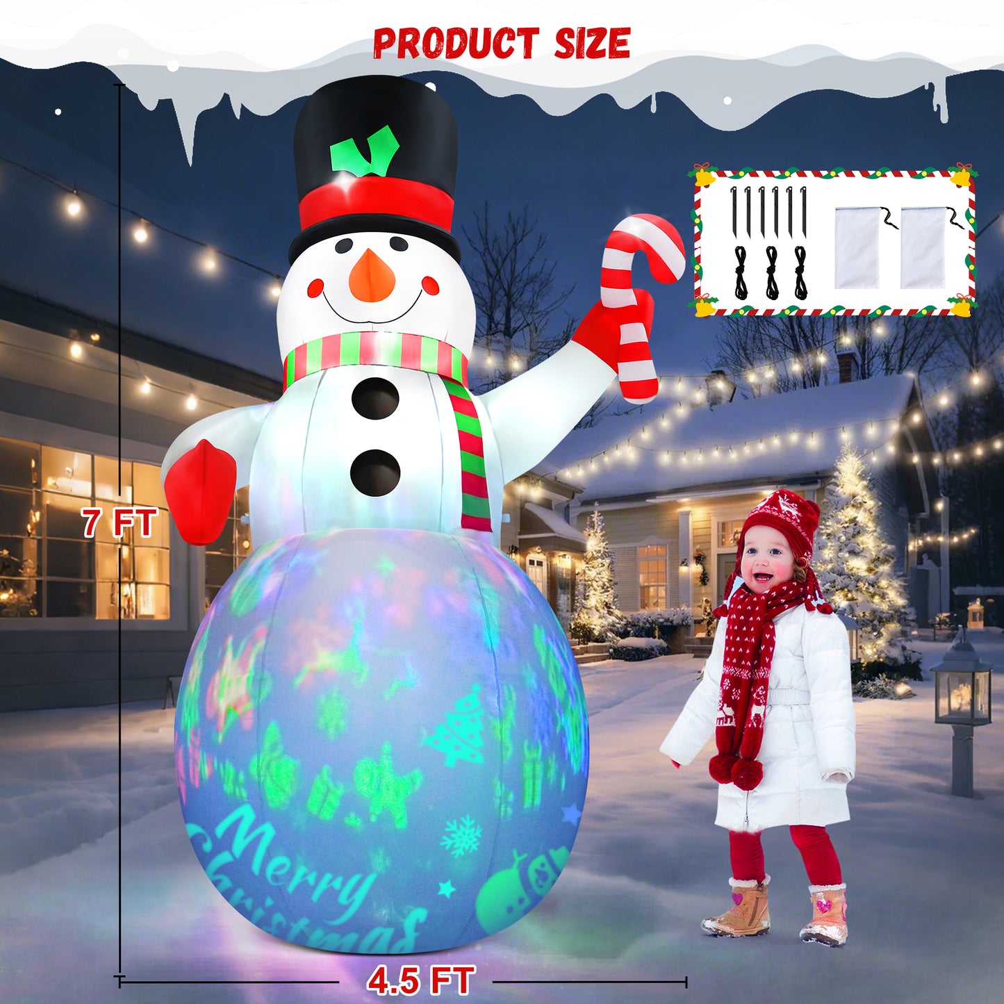 Lookfly 7FT Christmas Inflatable Scepter Soldier