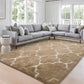 CozyDesg Soft Area Rugs for Living Room Bedroom,4ftx6ft Large Rug Fluffy Fuzzy Shag Shaggy Soft Plush Carpet,Black & Gold