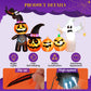 Yexmas Halloween Inflatables, 9 FT Long 4 Pumpkins with Cute White Ghost Outdoor Decorations, Built-in LEDs, Blow Up Party, Waterproof Yard, Garden, Lawn Decor