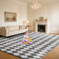 CozyDesg Large Rugs,4'x6' Soft Fluffy Shag Indoor Floor Carpet for Living Room Bedroom Dining Room Office Home Decor,Dark Gray & White
