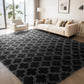 CozyDesg Area Rugs for Living Room，Black Rugs Shag Fluffy Shaggy Bedside Carpet, Large rug for Living Room Bedroom Dining Room Office Home Decor