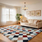 CozyDesg 4ftx6ft Area Rugs,Shag Fluffy Checkered Rugs for Living Room,Bedroom,Modern Room Decor Carpet, Non-Slip Floor Rug,Colorful B