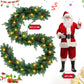 Yexmas 9ft Large Christmas Garland, Multi-Purpose Xmas Wreath with 90 LED Lights, Battery Operated