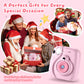 Yexmas Instant Print Toys Camera for Kids, 1080P HD Camera with 32GB SD Card, 3 Paper Rolls, Color Pens & Lanyard, Pink