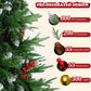 Yexmas 6ft Pre-Lit Artificial Christmas Trees,Green Xmas Tree with Large Christmas Tree Storage Bag,Pinecones, Berries, Realistic Artificial Christmas Trees for Home, Office, Party Decoration