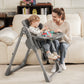 Babyeap Baby High Chair, Convertible Adjustable Feeding Chair with Removable Double Tray, Adjustable & Foldable Design Converts to Toddler Chair, for Babies & Toddlers,Gray