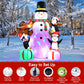 LOOKFLY 8 ft Giant Christmas Snowman Inflatable Outdoor Decoration with Build-in Multicolor LEDs, Blow Up Inflatables for Xmas Party Garden Patio Lawn