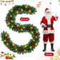 Yexmas 9ft Large Christmas Garland, Multi-Purpose Xmas Wreath with 60 LED Lights, Decorated with Pinecones, Berry Clusters, Battery Operated