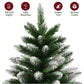 Yexmas 6ft Pre-Lit Christmas Tree, 8 Modes LED Lights, Artificial Xmas Tree with Large Storage Bag