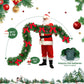 Yexmas 9FT Pre-Lit Christmas Garland with LED Lights, Decorated with Bows, Pinecones and Berry Clusters, Battery Operated Xmas Garland for Mantel, Stair, Door