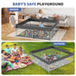 babyeap Foldable Baby Playpen,Playpens for Babies and Toddlers with Storage Bag,Indoor & Outdoor Baby Fence Play Pen Area,Dark Gray