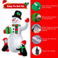 Yexmas 6.3FT Christmas Inflatable Snowman with Penguins Gift Box, Blowup Christmas Decoration with LED Lights for Holiday/Party/Xmas/Yard/Garden Decorations