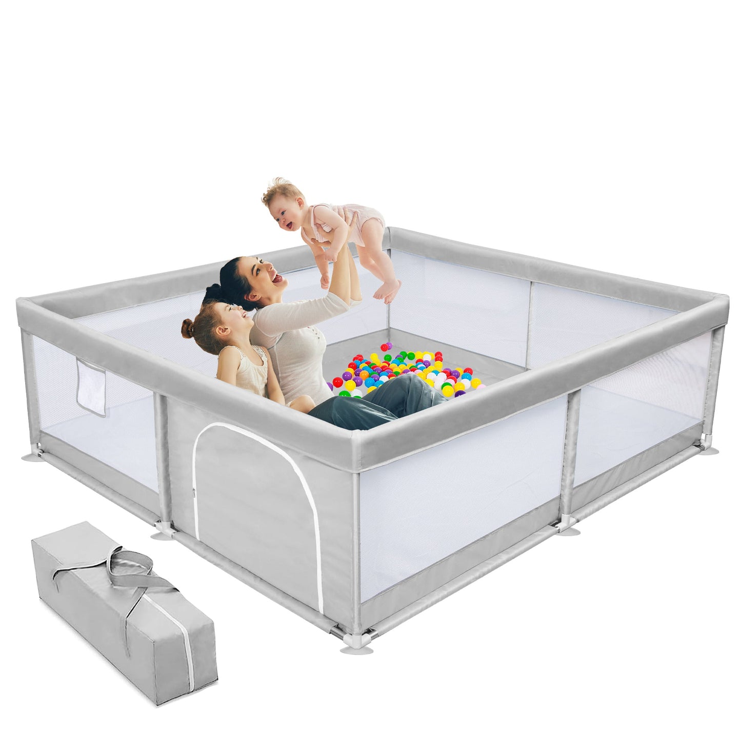 Babyeap Baby Playpen Large Play Yard Fence for Toddlers