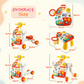 Yexmas 4-in-1 Baby Walker, Baby Push Walker with Wheels, Sit-to-Stand Baby Activity Center, Early Learning Walking Toys, Birthday&Christmas Gift for Toddlers