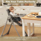 Babyeap Baby High Chair, Convertible Adjustable Feeding Chair with Removable Double Tray, Adjustable & Foldable Design Converts to Toddler Chair, for Babies & Toddlers,Gray