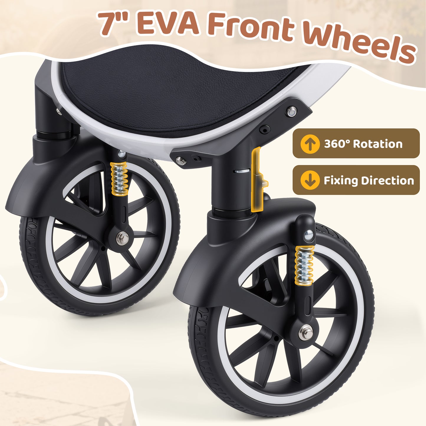 babyeap Baby Stroller,2 in 1 Lightweight Travel Stroller,Compact Foldable Stroller for Toddler with Reversible,Black