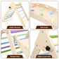 Lookfly 9 in1 Pikler Triangle Set Foldable Baby Climbing Toys for Toddlers 1-6 Inside with Ramp Seesaw,Toddler Climbing Toys Indoor Baby Gift