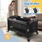 Babyeap 7-in-1 Baby Bassinet with Playard and Bedside Sleeper, Changing Table, Toy Bar, Extra Large Storage Bag, Travel Crib for Newborns and Infants, Black