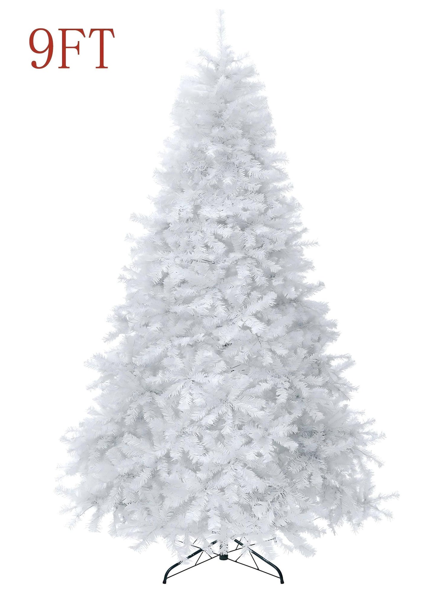 Lookfly Pre-Lit Artificial Christmas Tree,6ft White Christmas Tree with 300 Warm White & Multicolor Lights,Xmas Tree for Home, Holiday Party Decorations
