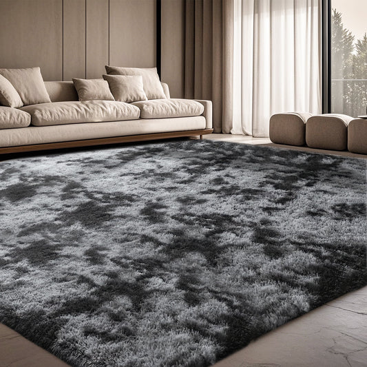 CozyDesg 5ft x 8ft Area Rugs, Soft Fluffy Area Rugs Floor Mat Floor Rugs for Living Room Bedroom Modern Decor Carpet, Dark Gray