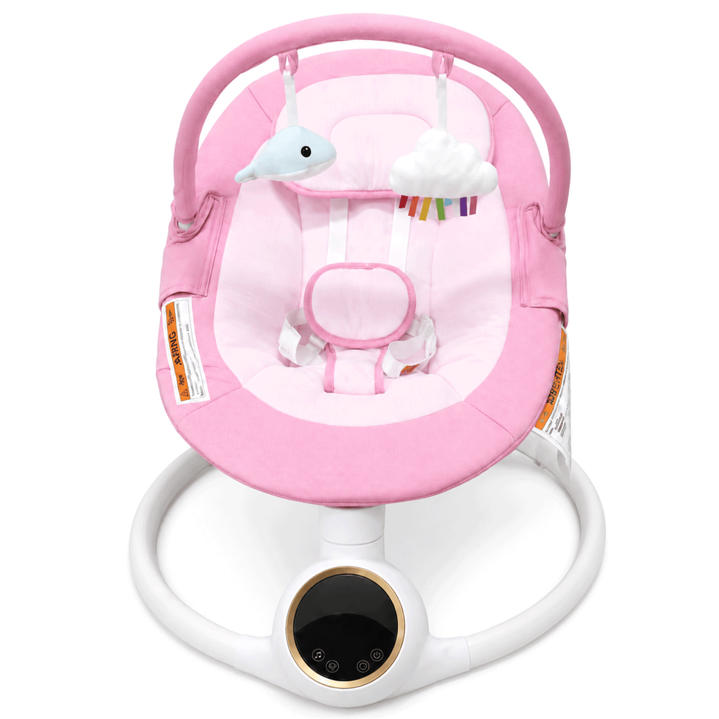 Babyeap Baby Swing for Infants, 5 Speeds, Motion Detection, Remote Control, Bluetooth Music,Pink