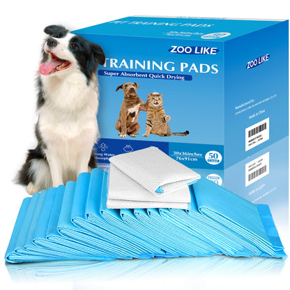 Zoolike Training Pads, Disposable Dog Pee Pads, Super Absorbent, 22"x 22", 100 Pcs