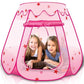 Yexmas Kids Play Tent, Pop Up Princess Tent Girls Kids Playhouse, Foldable Ball Pit with Carrying Bag