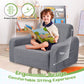 Babyeap 3-in-1 Kids Sofa,Toddler Sofa Bed Fold Out,Comfy Kids Couch,Convertible Baby Chair for Girls and Boys,Light Gray