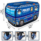 Yexmas Police car Pop Up Tent with Carrying Case, Playhouse Indoor and Outdoor Kids Play Tent for Boys and Girls Children 3+ Years Gift