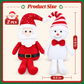 Yexmas 2pcs Plush Christmas Decorations with Snowman&Santa Claus, Handmade Soft Santa Doll, Stuffed Figurine Xmas Ornaments for Door Window Table Fireplace Party Holiday Decor