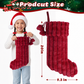 Yexmas 6pcs 20'' Christmas Stockings, Personalized Soft Plush Xmas Stockings, Large Christmas Stockings Hanging Ornaments for Xmas Tree Fireplace Party Family Holiday Decor