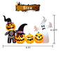 Yexmas Halloween Inflatables, 9 FT Long 4 Pumpkins with Cute White Ghost Outdoor Decorations, Built-in LEDs, Blow Up Party, Waterproof Yard, Garden, Lawn Decor
