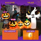 Yexmas Halloween Inflatables, 9 FT Long 4 Pumpkins with Cute White Ghost Outdoor Decorations, Built-in LEDs, Blow Up Party, Waterproof Yard, Garden, Lawn Decor