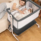 Babyeap 3 in 1 Baby Bassinet,Baby Basinet Bedside Sleeper, Standalone Baby Crib,6 Height Adjustable Portable Crib for Newborn