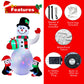 Yexmas 6.3FT Christmas Inflatable Snowman with Penguins Gift Box, Blowup Christmas Decoration with LED Lights for Holiday/Party/Xmas/Yard/Garden Decorations