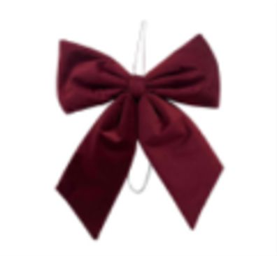 Yexmas Christmas Decorative Bows, 2PCS Set, 38CM x 48CM, Wine Red Holiday Tree Decorations
