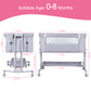 Babyeap Baby Bassinet Bedside Sleeper Bassinet For 0-6 months Baby Unisex