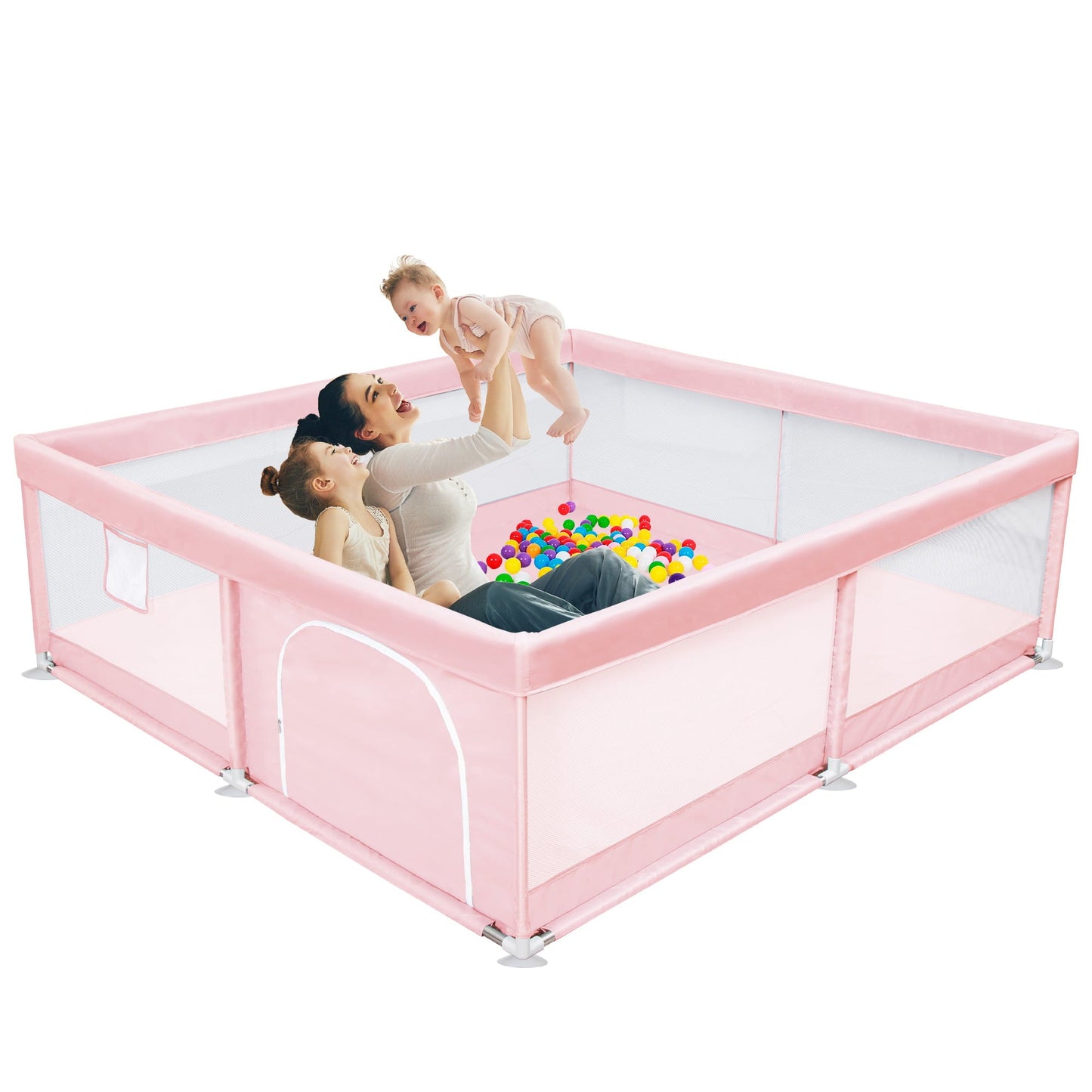 Babyeap Baby Playpen Large Play Yard Fence for Toddlers,71"x50"