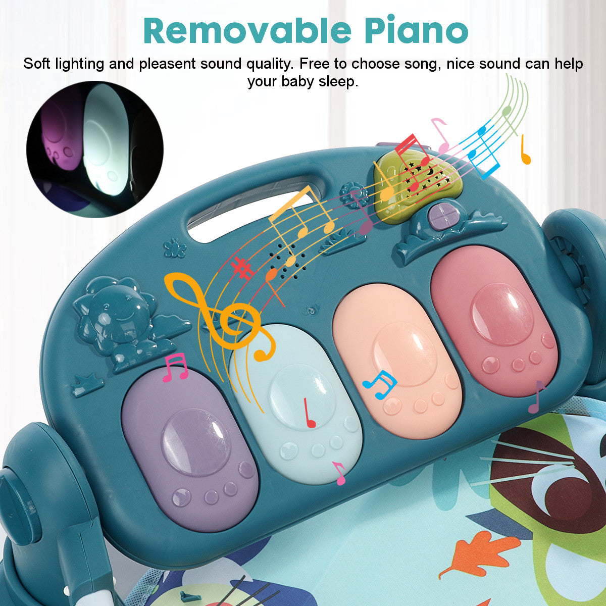 Baby gym with lights and music deals